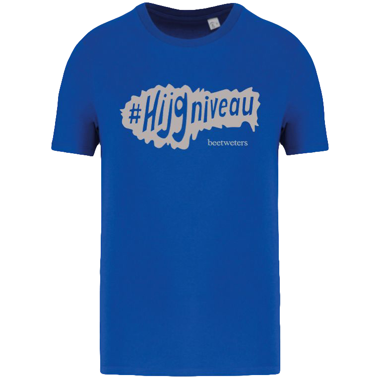 #Hijgniveau T-shirt - Blauw